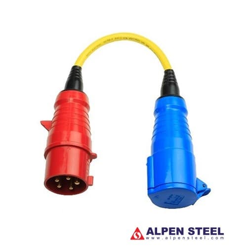 Adapter Cord 32A/3 to single ph.-CEE Plug 5P/CEE Coupling 3P