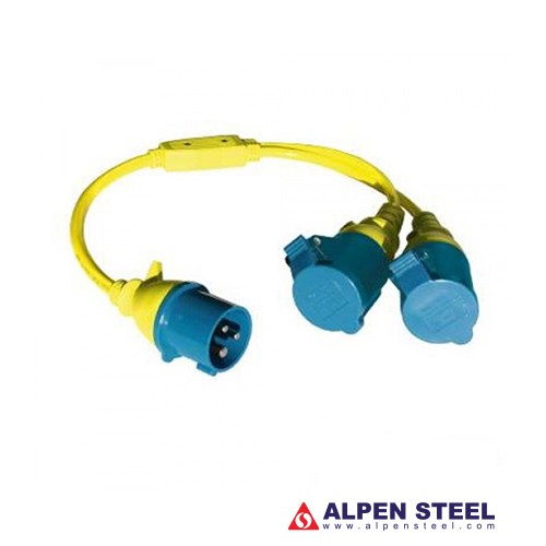 Splitter Cord 16A/250V-CEE plug/2xCEE Coupling